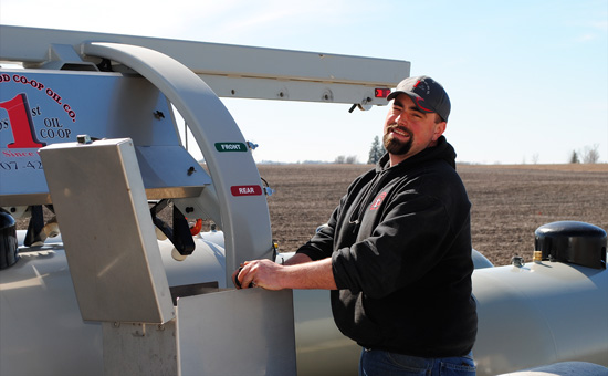 Cottonwood Coop staff with fuel truck